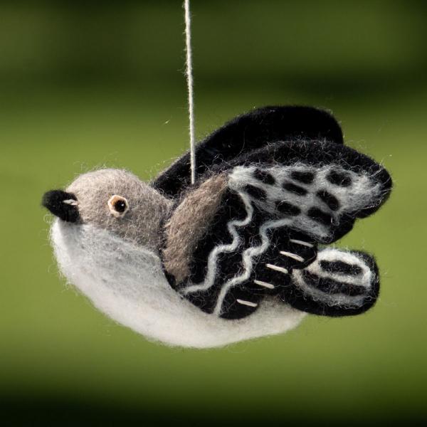 Woolie Bird: Mockingbird Ornament