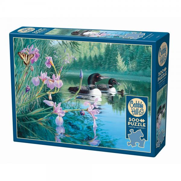 Cobble Hill Iris Cove Loons 500 Piece Puzzle
