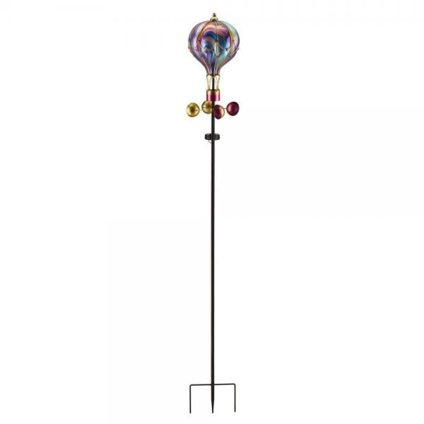 Balloon Spinner Solar Stake Purple Swirl