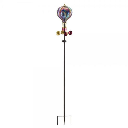 Balloon Spinner Solar Stake Purple Swirl