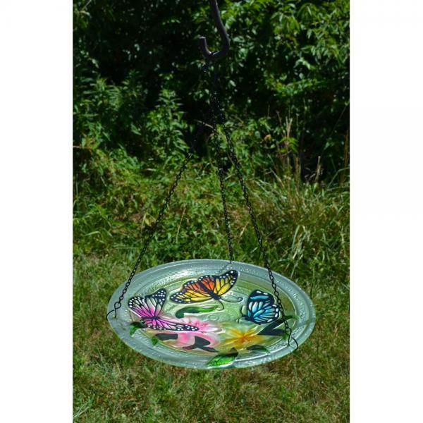Butterfly Trio Hanging Bird Bath