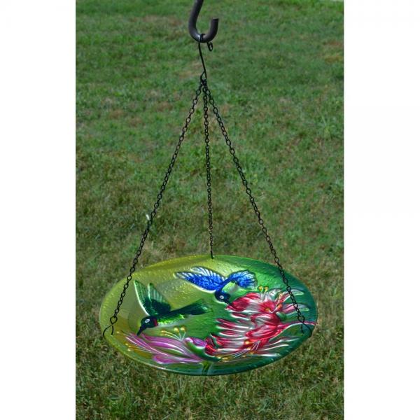 Fluttering Hummingbirds Hanging Bird Bath