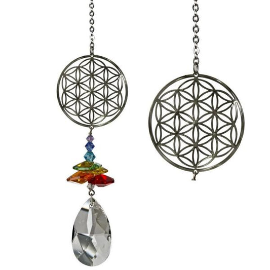 Crystal Fantasy Flower of Life Suncatcher
