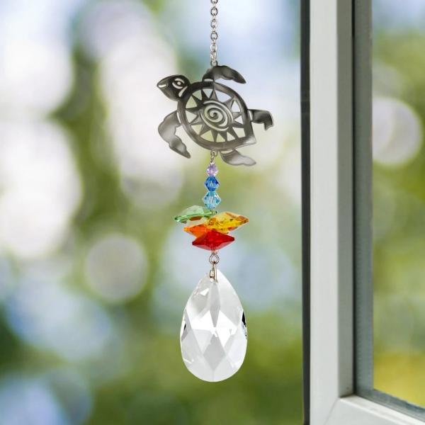 Crystal Fantasy Turtle Suncatcher