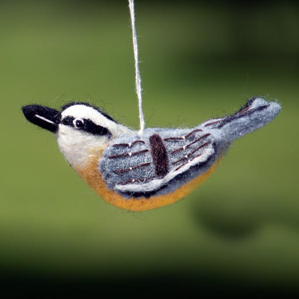 Nuthatch Woolie Ornament