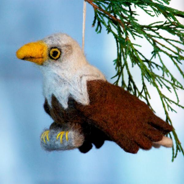 Bald Eagle Woolie Ornament