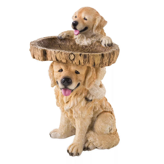 Playful Puppies Bird Bath