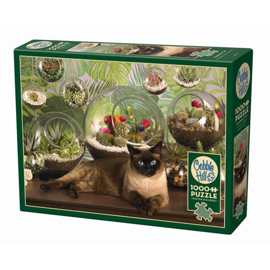 Cobble Hill Terrarium Cat 1000 Piece Puzzle