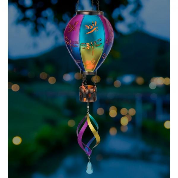 Hot Air Balloon Spinner Solar Lantern Dragonfly