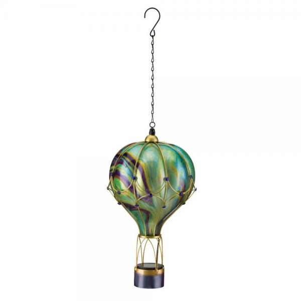 Swirl Balloon Solar Lantern Large Green