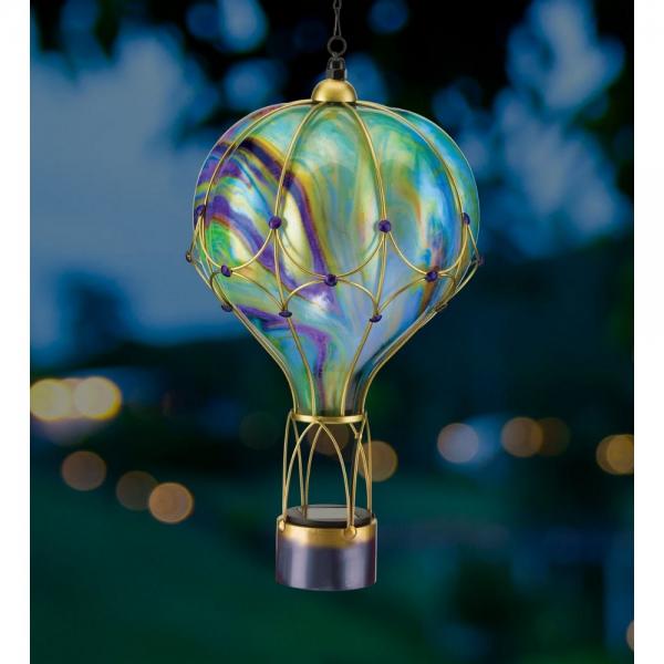 Swirl Balloon Solar Lantern Large Green