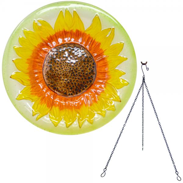 Sunflower Hanging Bird Bath