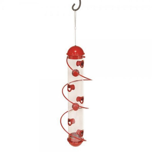 17in. Red Spiral Sunflower Feeder