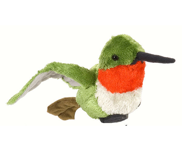 Plush Ruby-throated Hummingbird 8 inch