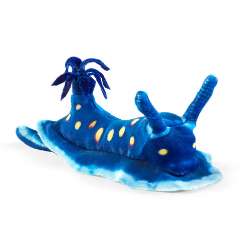 Mini Blue Nudibranch Finger Puppet